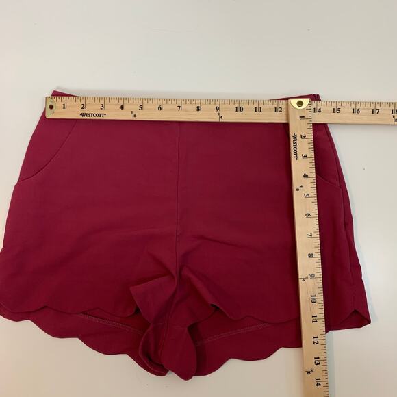 ASOS Scallop Hem Mini Flat Front Shorts Magenta Raspberry Pink 4 S Small - Picture 10 of 10